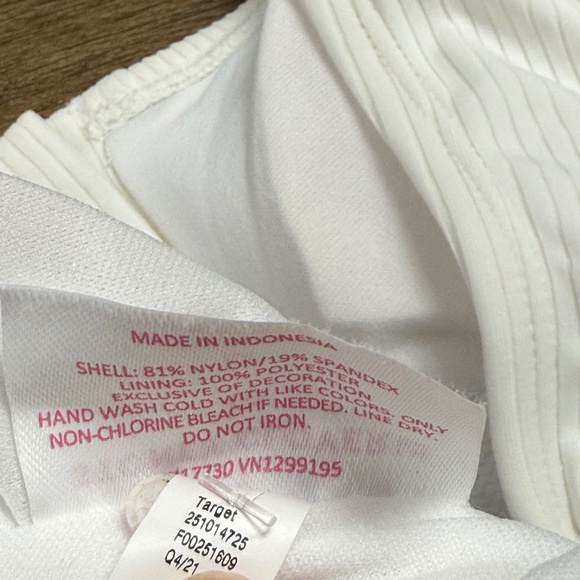 Stoney Clover Lane X Target One-Piece Swimsuit, Ribbed, White, NWT Size Medium - Picture 8 of 10